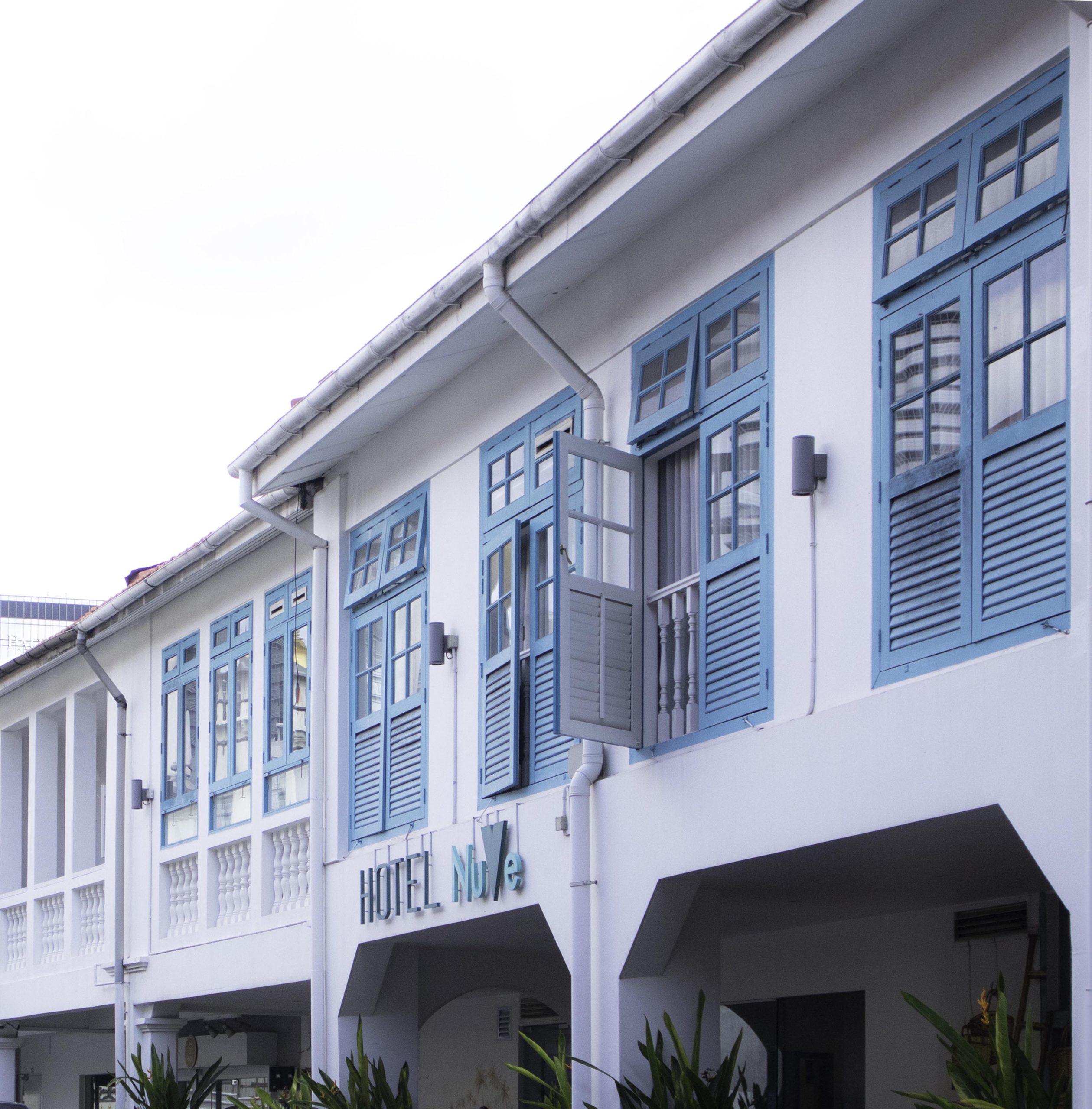 Façade of Hotel NuVe, a boutique hotel Singapore