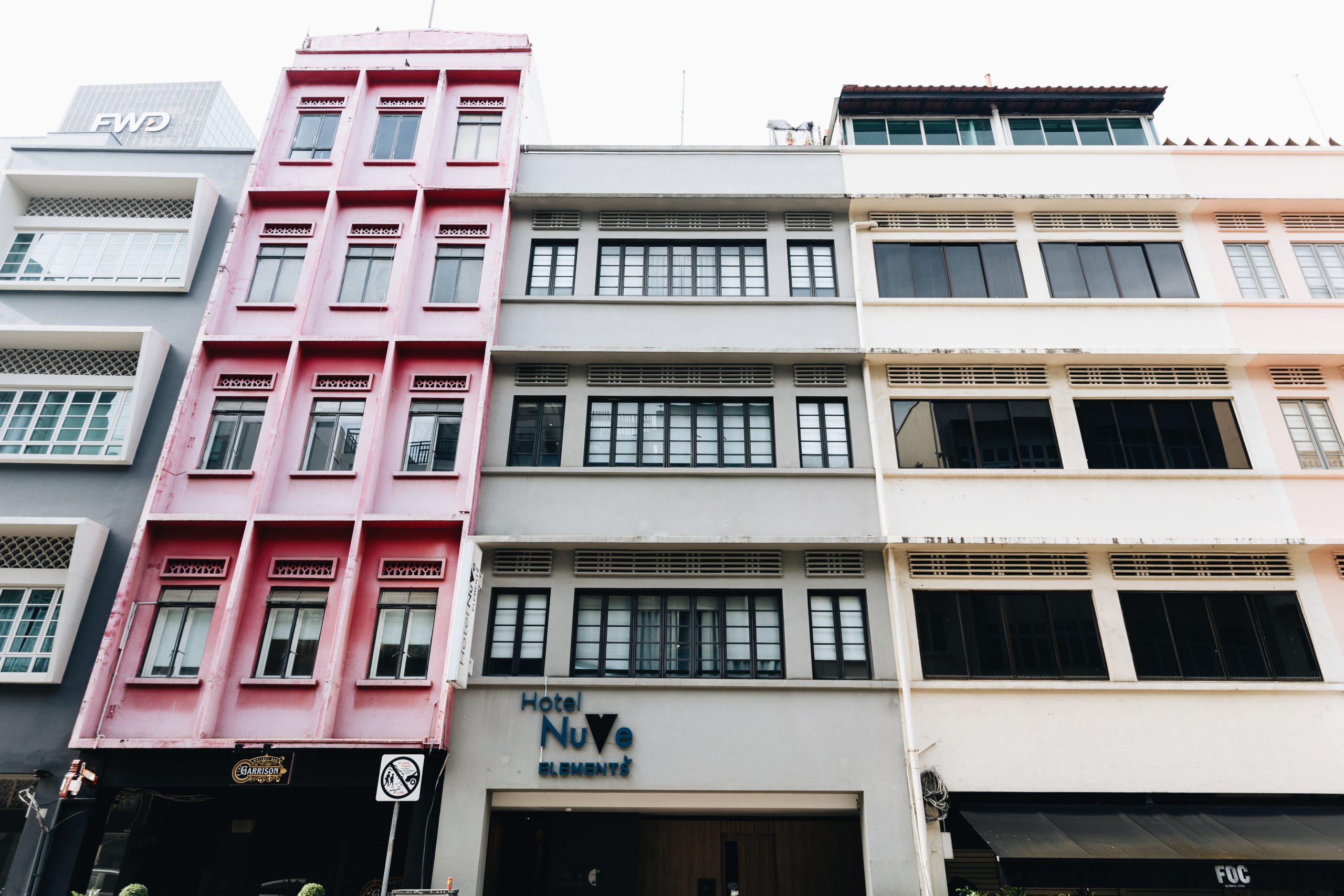 Façade of Hotel NuVe Elements, a boutique hotel Singapore