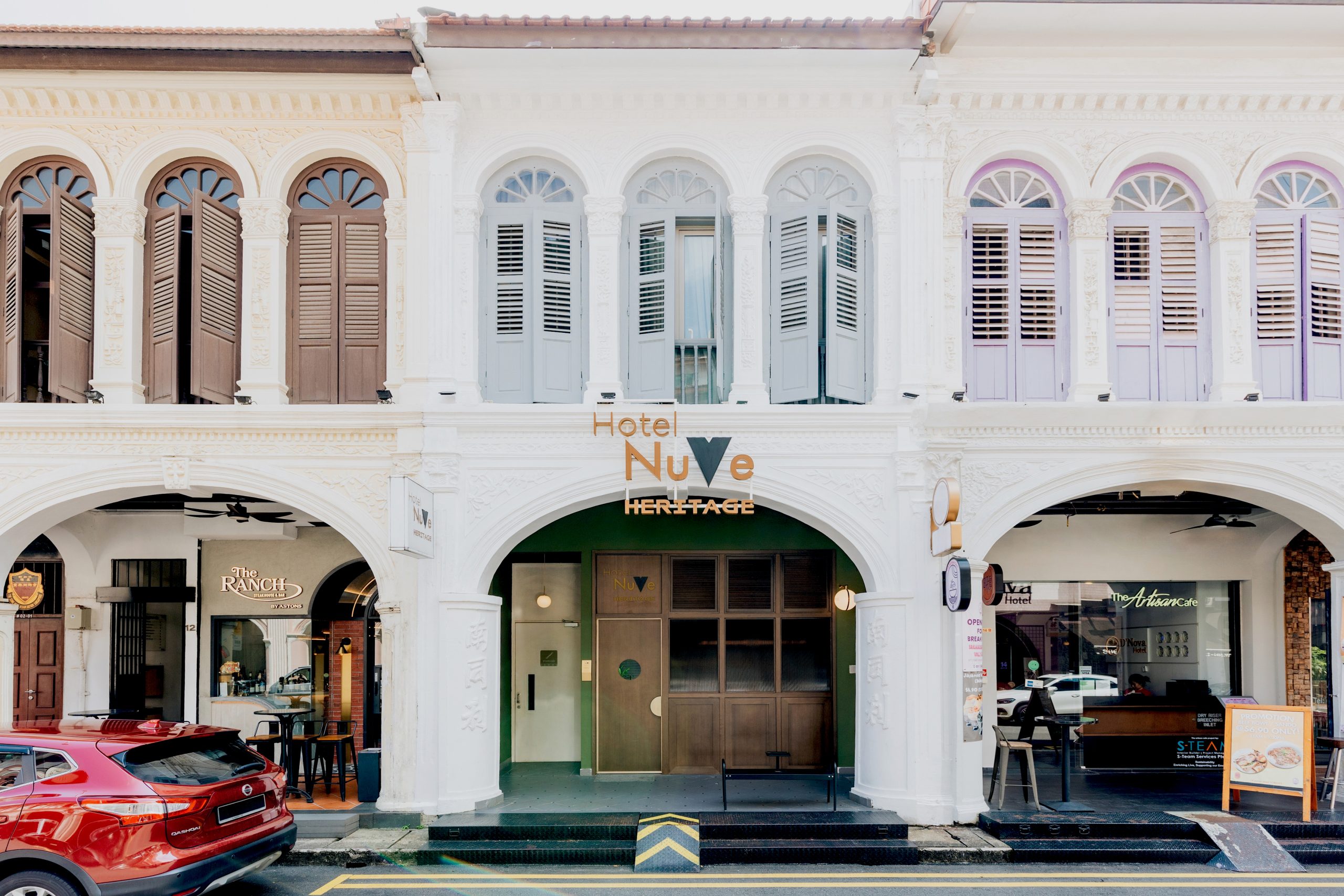 Façade of Hotel NuVe Heritage, a boutique hotel Singapore